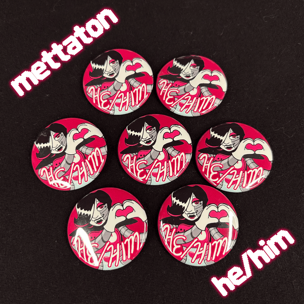 Image of Undertale Ghost Cousins Pronoun Buttons