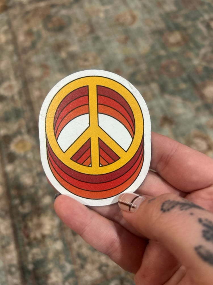 Image of Retro Peace Sign 3 Inch