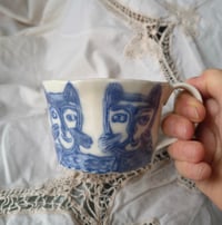 Image 1 of Crazy Blue Cats Mug