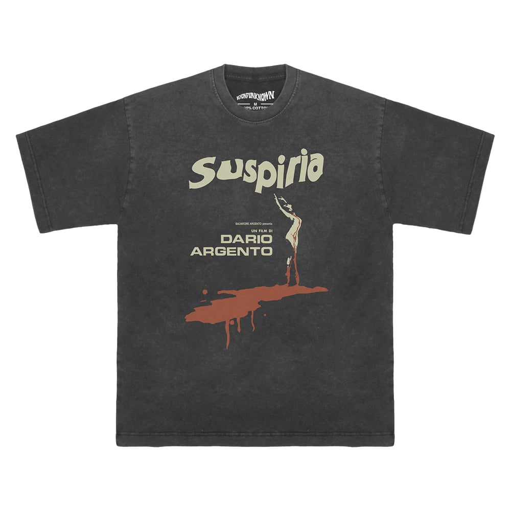 Suspiria Dario Argento Premium T-Shirt – Washed Black Unisex Horror Movie Tee for Men & Women