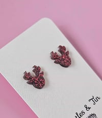 Image 6 of Glitter Reindeer Studs