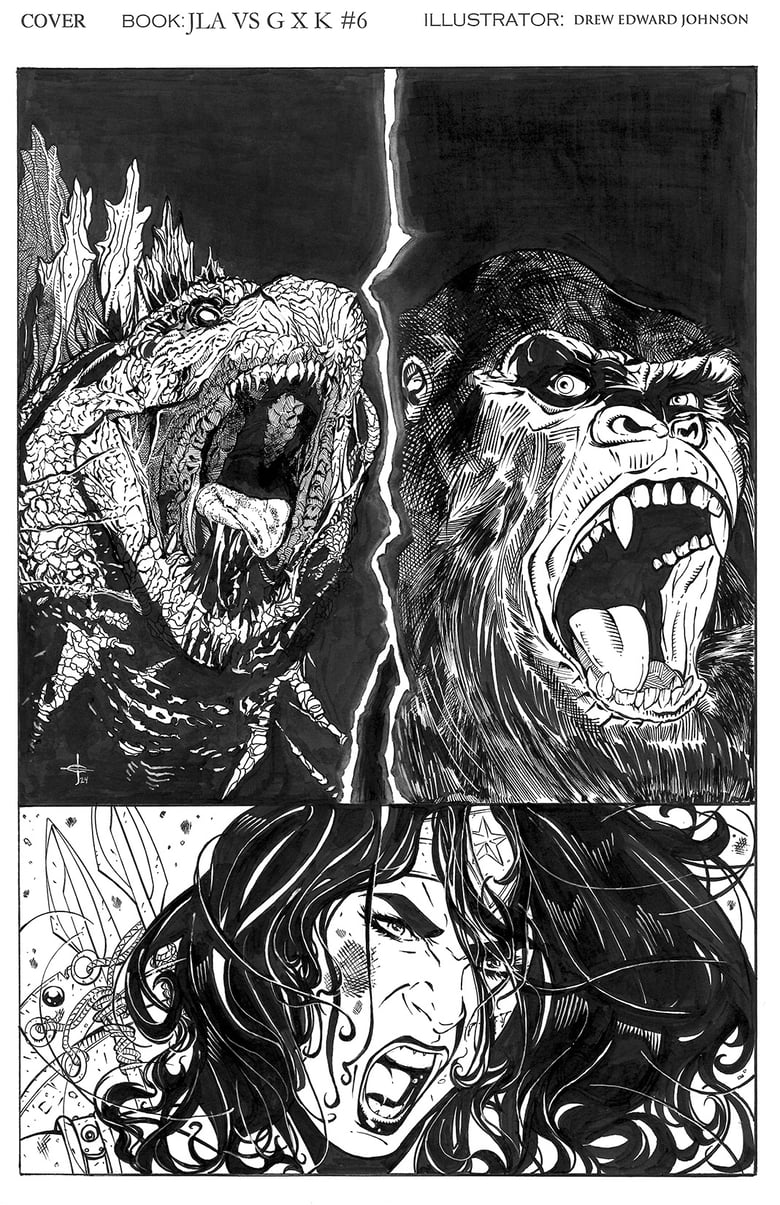 Image of JUSTICE LEAGUE vs GODZILLA vs KONG #6 Unused Cover