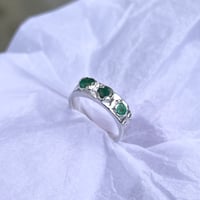 Image 3 of Triple Emerald Ring 