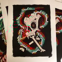 Skull and snake acrylic 