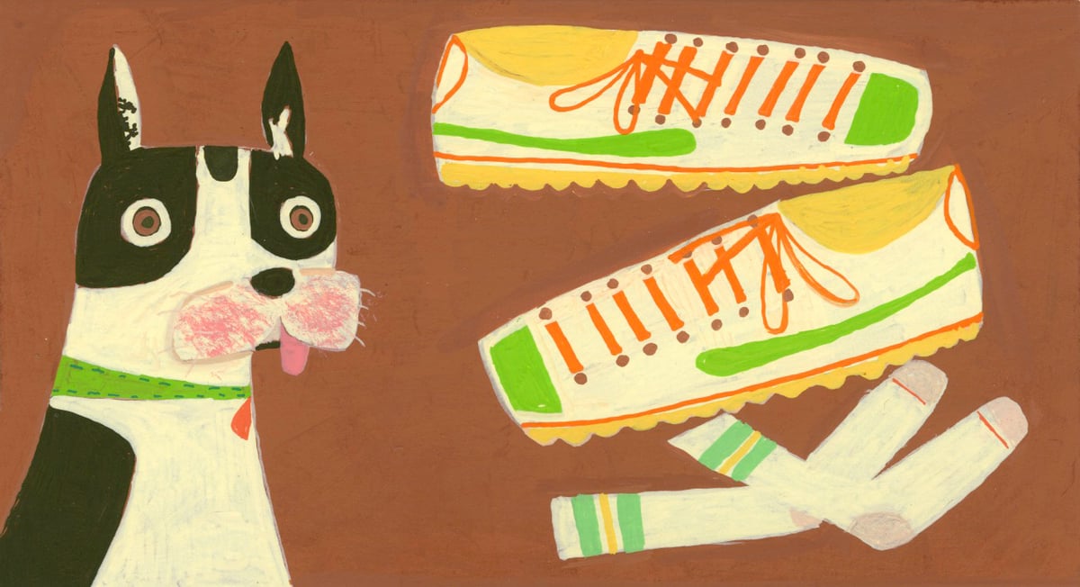 Image of Boston Charlie, sock bandit. Limited edition print.