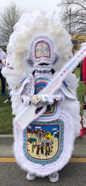 Mardi Gras Indian (White)