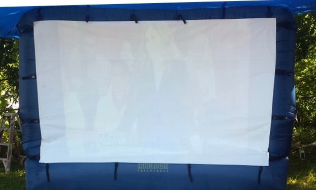 blow up projector screen rental