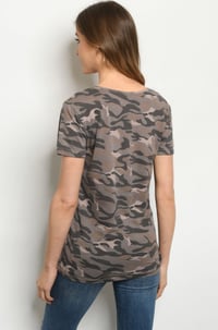 Image 2 of Criss Cross Camo Top