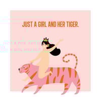 A Girl and Her Tiger Note Cards