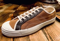 Image 1 of VEGANCRAFT vintage lo top canvas + leather sneaker made in Slovakia 