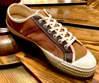 Image 4 of VEGANCRAFT vintage lo top canvas + leather sneaker made in Slovakia 