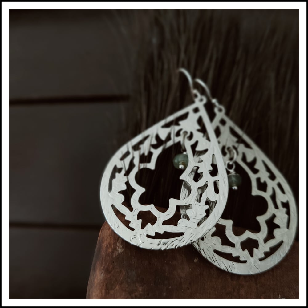Image of Moroccan Keyhole large pendant earrings