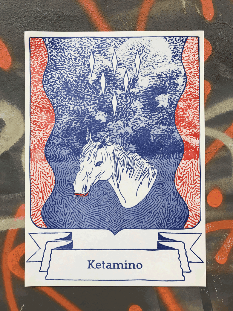 Image of 'Ketamino' Riso Poster, Part of the Pseudo Europa series