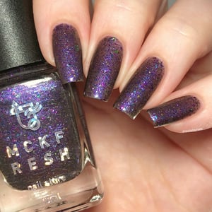 Image of MCKFRESH - Hey Kitty Girl -Blackened purple base with pink shimmer and rainbow sparkle flakies