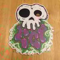 Image 2 of “ECP Vomit Skull”- Die-Cut Clear Sticker