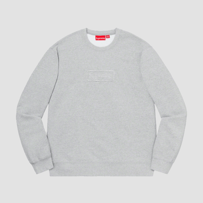 Cutout Logo Crewneck Heather Grey