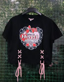 Image 3 of ‘BOUDOIR BABY’ Lace Up Crop Tee