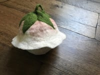 Image 2 of Felted Newborn flower hat 