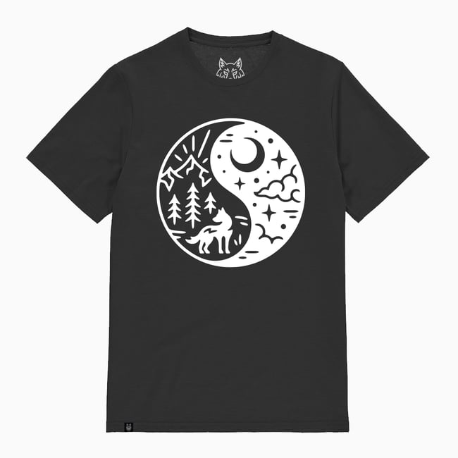 Ying Yang Wolf T-Shirt Organic Cotton