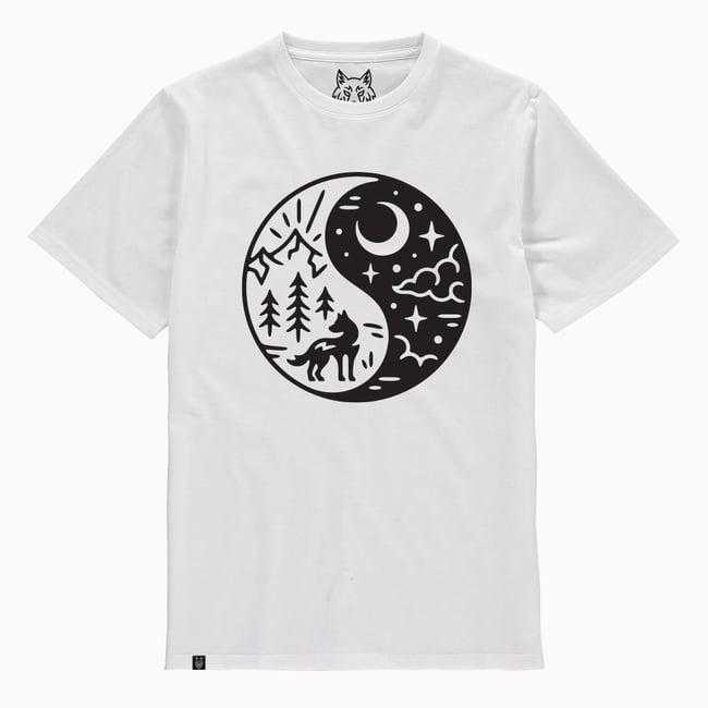 Ying Yang Wolf T-Shirt Organic Cotton