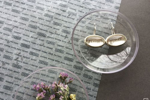 Image of "Always woman" silver earrings with rock crystals  · SEMPER FEMINA ·