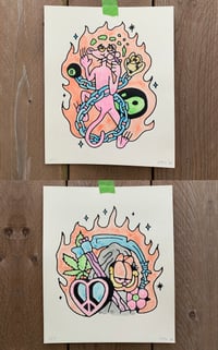 Rad Tat Screenprint Paintings