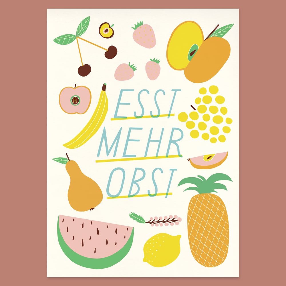 Image of Esst mehr Obst – 25 x 35 cm
