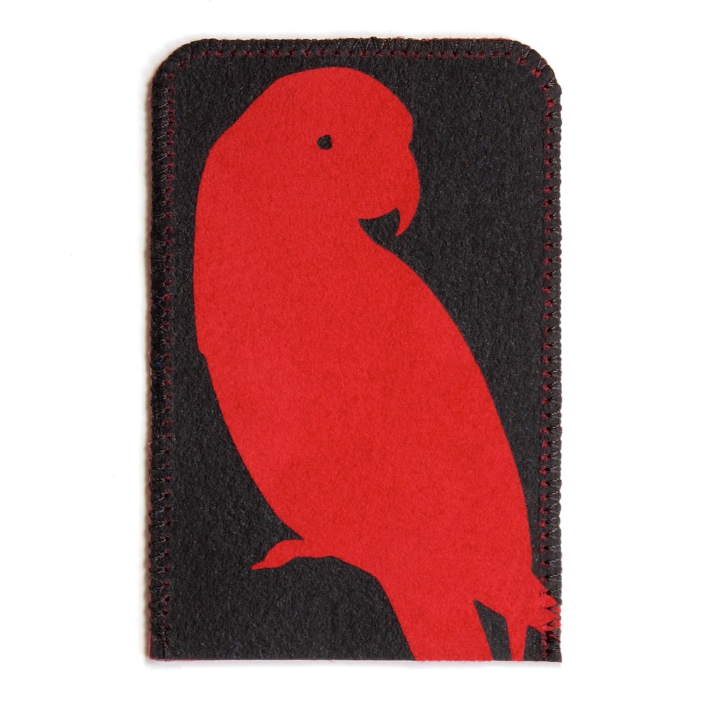 Image of Red Parrot Card Holder