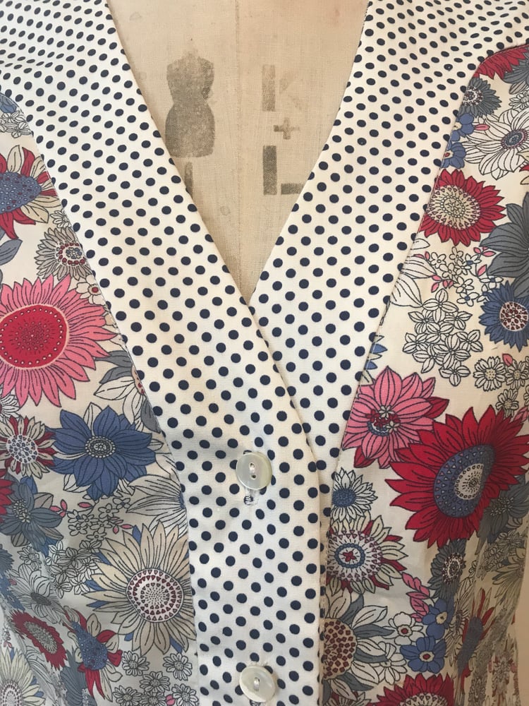 Image of Spotty and floral handkerchief blouse