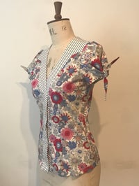 Image 2 of Spotty and floral handkerchief blouse