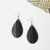 Zani Teardrop Leather Earrings