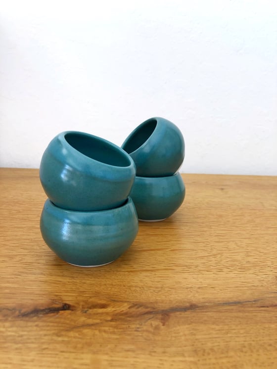 Image of Porcelain Teal Mezcal / Tequila Shot Glass