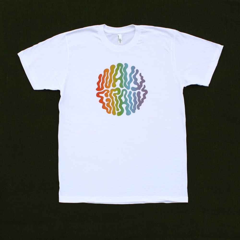 White Wavy Gravy T-Shirt | Nick Bailey Glass