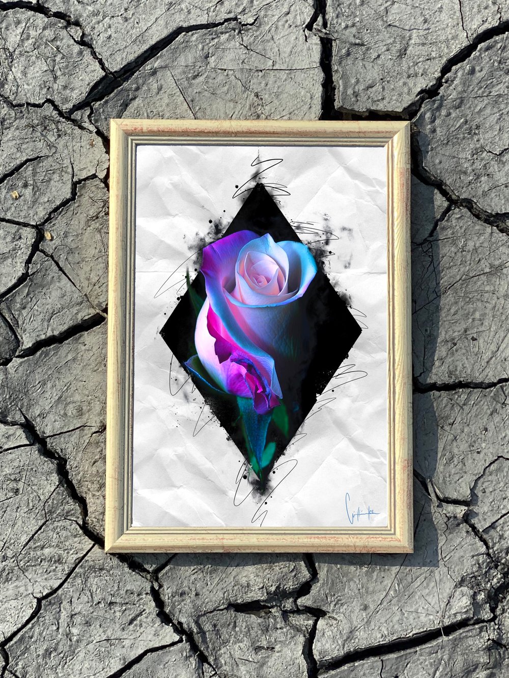 holographic Rose Print  (DIN A4)