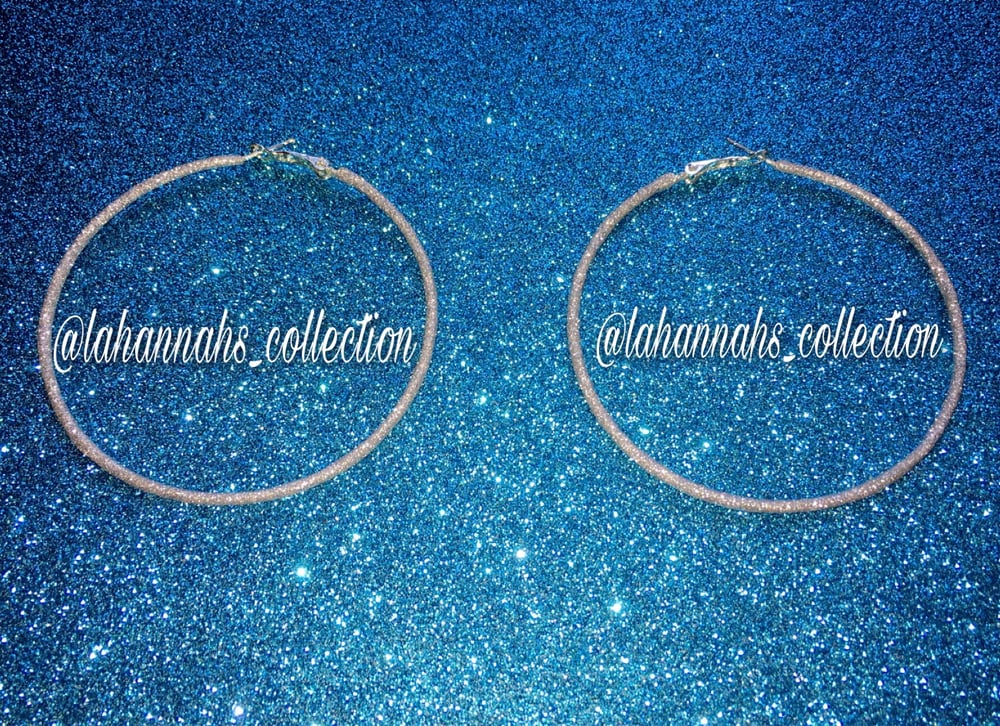 Image of Silver Shimmer Hoops