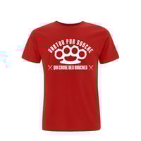TEE-SHIRT ROUGE - BABTOU PUR SOUCHE QUI CASSE DES BOUCHES