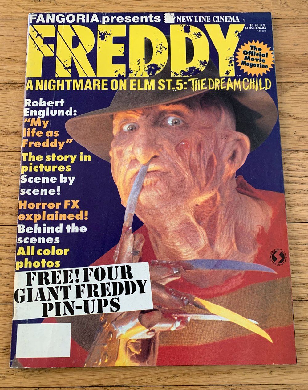 1989 Fangoria Presents FREDDY A Nightmare On Elm Street 5: The Dreamchild Official Movie Magazine
