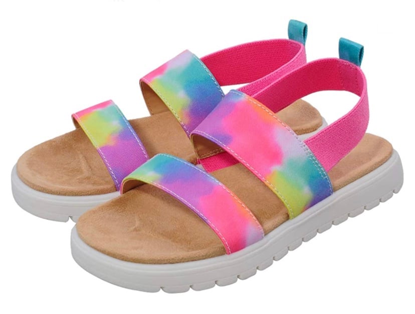 girls memory foam sandals