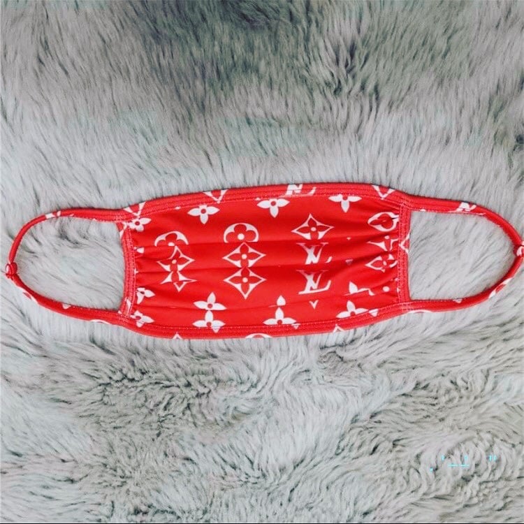 Red LV Face Mask – Mint Creations store