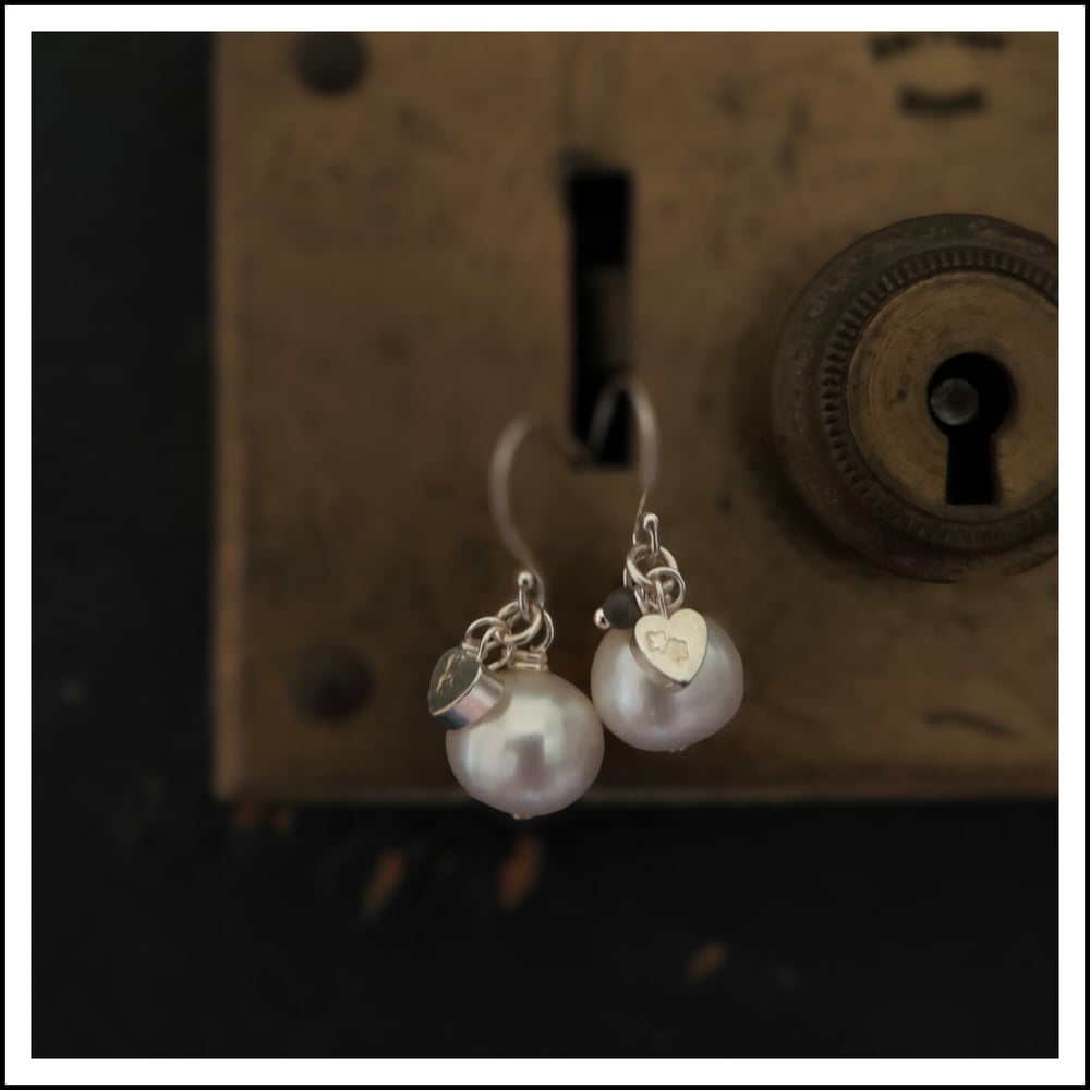 Image of Rockpool Pearl & Charm Earrings