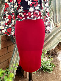 Image 1 of Red Velvet Skirt