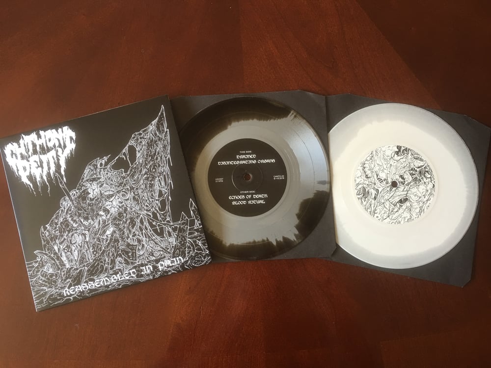Image of CHTHONIC DEITY - "REASSEMBLED IN PAIN" 7 inch