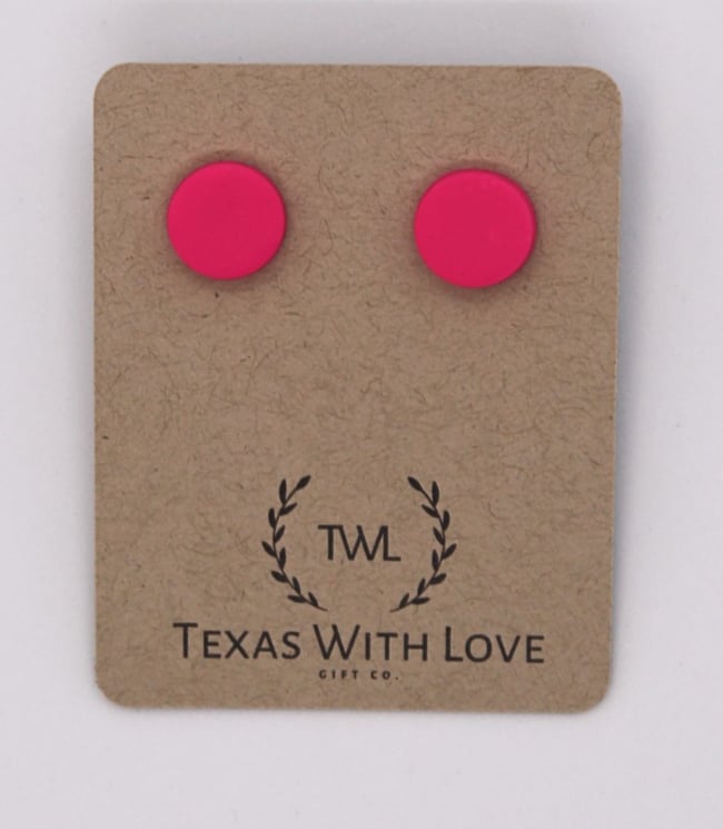 Small Clay Earrings - Pink