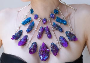 Image of CELESTIAL STUD EARRINGS - Auroral hues 2 (SAMPLE - 1 pair only)