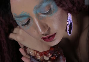 Image of NOCTURNE :: Geode Drop Earrings // Ultra Lilac