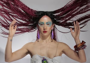 Image of NOCTURNE :: Geode Drop Earrings // Ultra Lilac