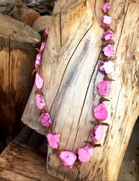 Image 4 of Pink Stone Necklace 
