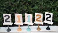 Image 3 of Wooden birthday double sided plates with number 1 or 2 #orange