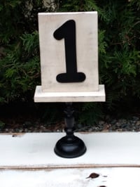 Image 2 of Wooden birthday double sided plates with number 1 or 2 #black