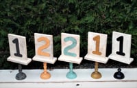 Image 3 of Wooden birthday double sided plates with number 1 or 2 #black